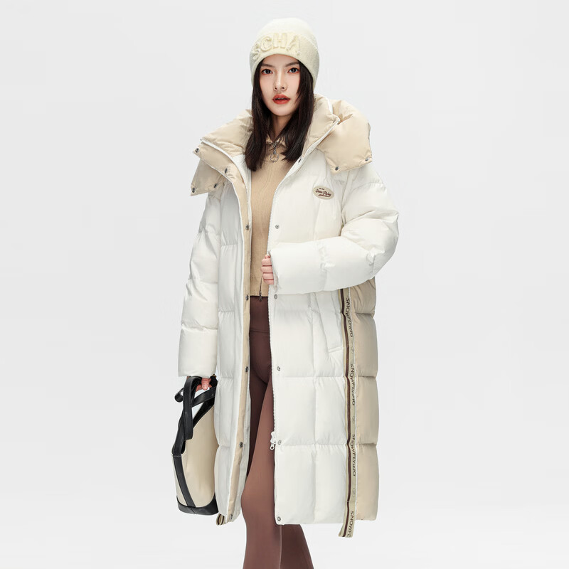 雪中飞高充绒女中长款H版型修身羽绒服 144.05元 - 86线报