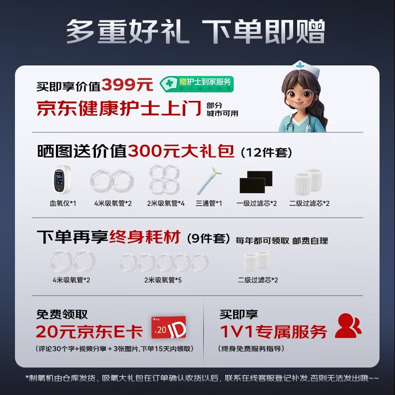 海龟制氧机5L升医用家用带雾化家用老人吸氧超轻音语音氧气机 5698.4元 - 86线报