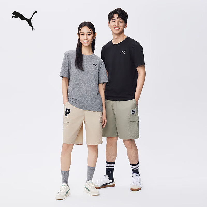 PUMA纯棉纯色宽松短袖T恤男女款新款夏季运动上衣690409黑色-01 49元 - 86线报