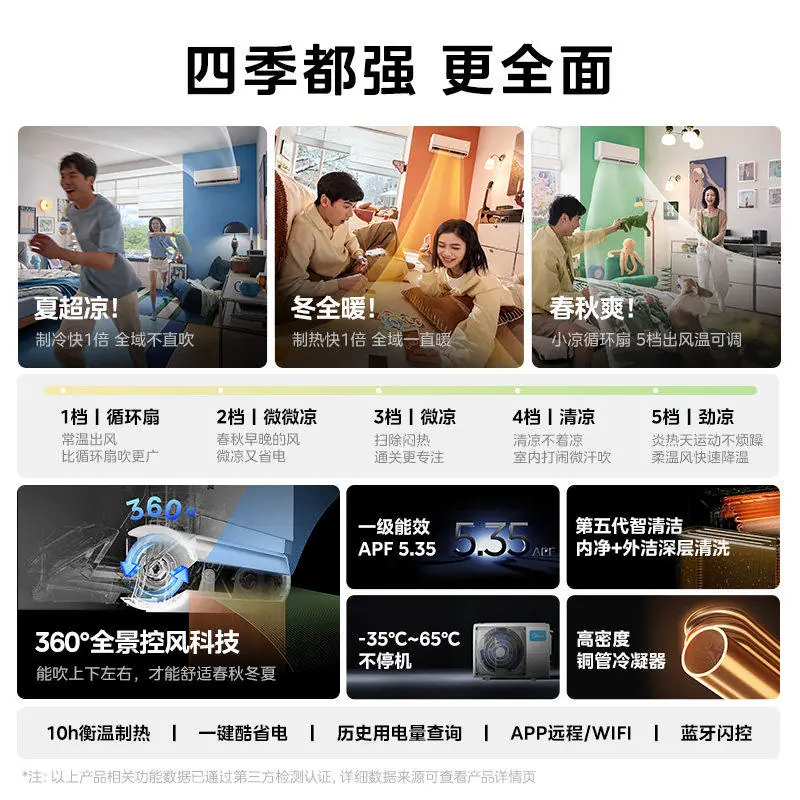 美的KFR-35GW/MXC3风尊三代Pro1.5匹变频冷暖壁挂式空调 - 线报酷