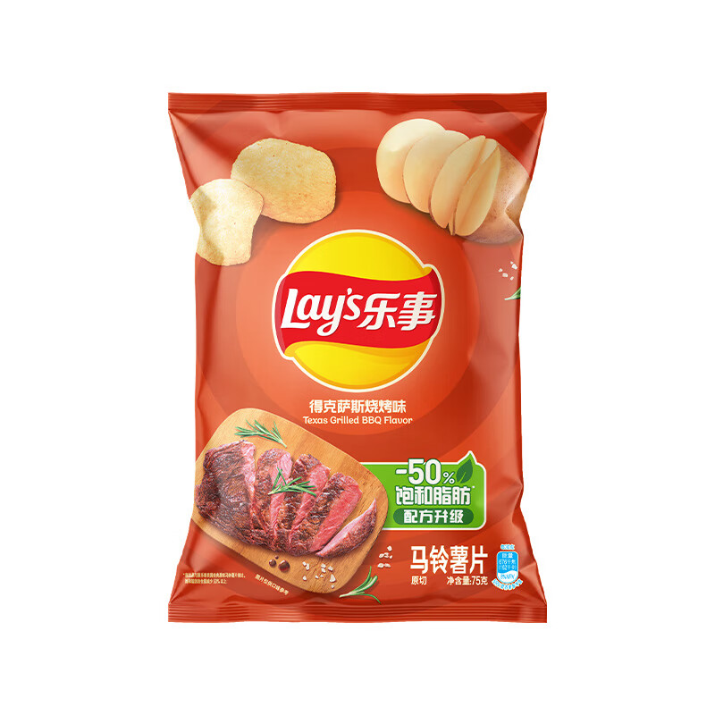乐事马铃薯片德克萨斯烧烤味75g 3.89元 - 86线报