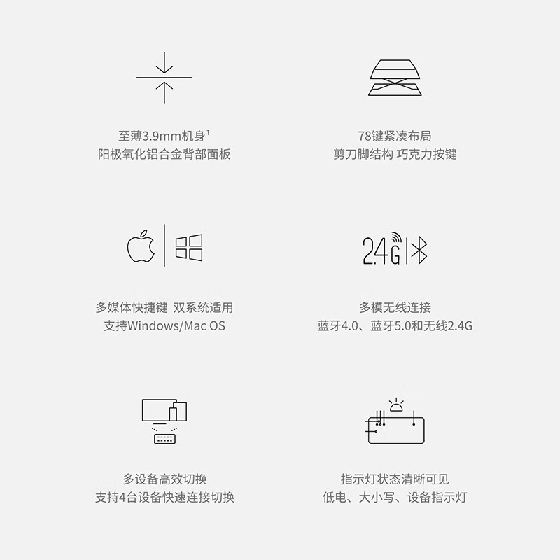 雷柏 E9000G 健 2.4G蓝牙 双模无线薄膜键盘 黑色 无光 49.07元 - 86线报