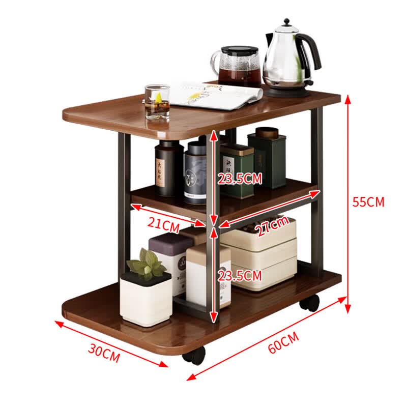 分界线边桌茶几H166C胡桃木+黑架60*30cm 98.1元 - 86线报