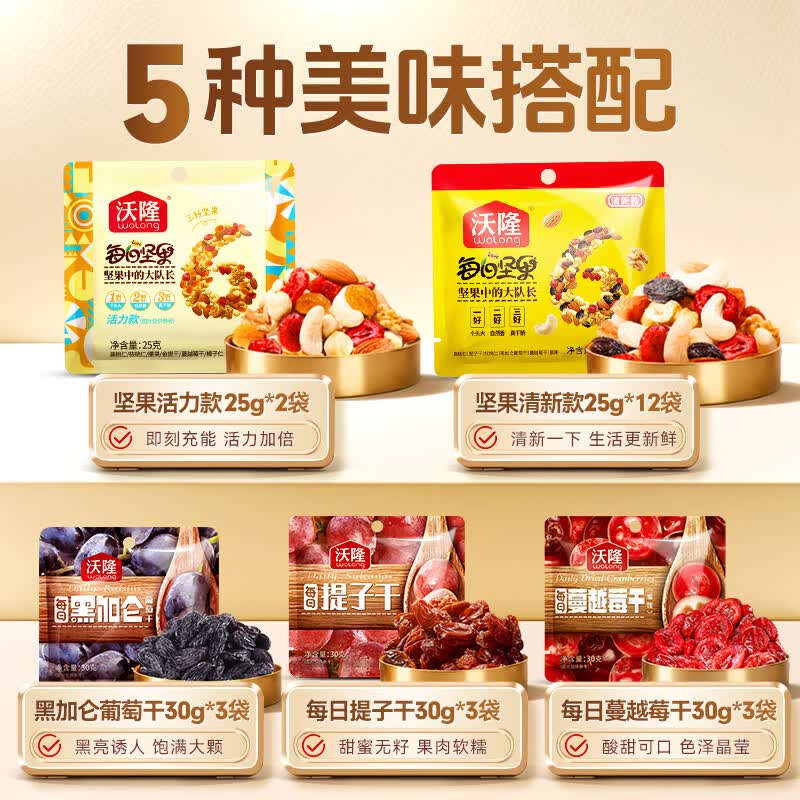 沃隆每日坚果礼盒每日果礼升级版620g/盒买一送一 84.8元 - 线报酷