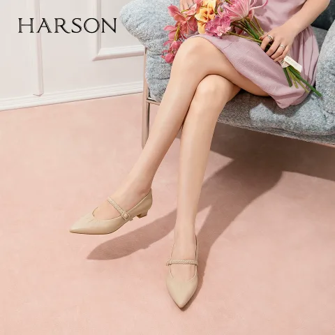限移动端：哈森 女士玛丽珍鞋 HL267906 659元（淘金币可抵51.12元起） 图片 2