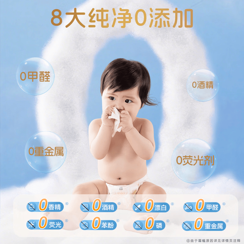 棉柔世家婴儿棉柔巾100%纯棉80抽*6包 24.9元 - 86线报