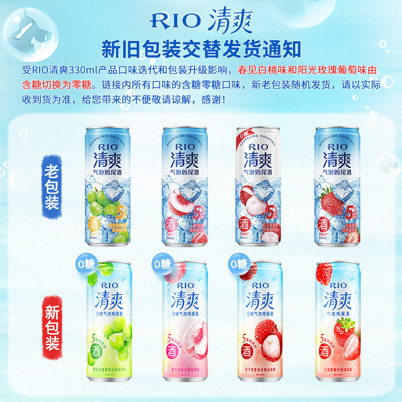 锐澳强爽预调鸡尾酒8度330ml气泡果酒6瓶装 17元 - 线报酷