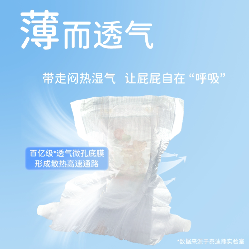 泰迪熊臻薄纸尿裤拉拉裤XL-3XL码任选婴儿尿不湿S/L新生儿超薄款 128元 - 86线报