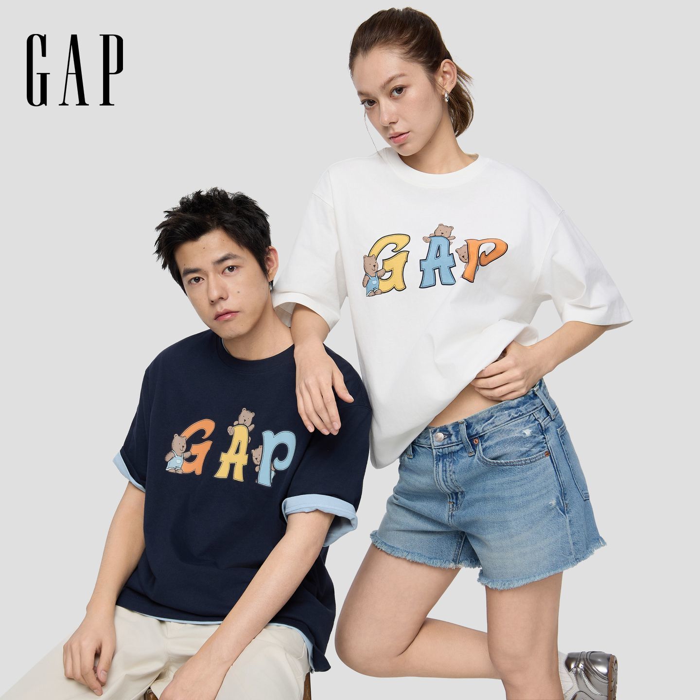 Gap男女装2026春季新款logo印花纯棉宽松圆领短袖T恤上衣866085 47.25元 - 线报酷
