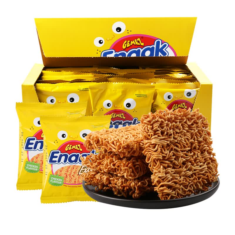 GEMEZ Enaak GEMEZ印尼小鸡面干脆面烧烤鸡肉味720g 23.41元 - 折送网