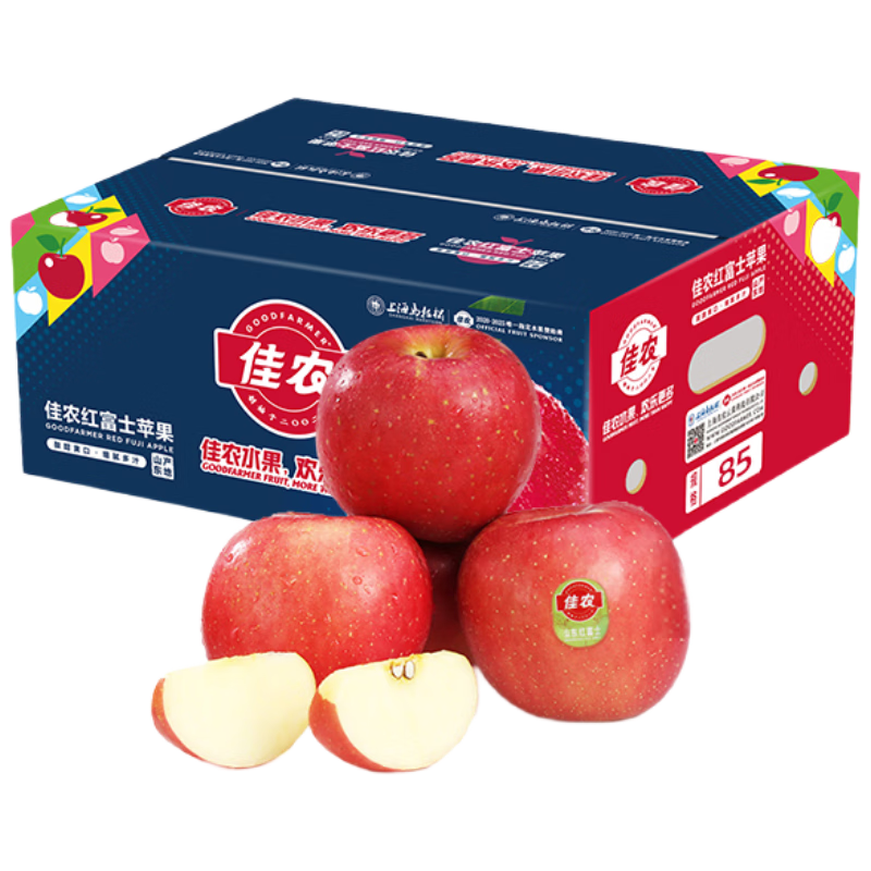 佳农烟台红富士苹果10斤特级果单果220g+生鲜礼盒 59.9元 - 86线报