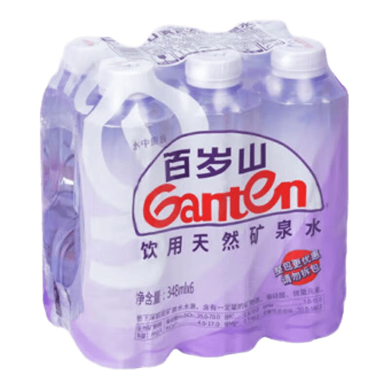 百岁山饮用天然矿泉水348ml×6瓶膜包箱装 6.67元 - 86线报