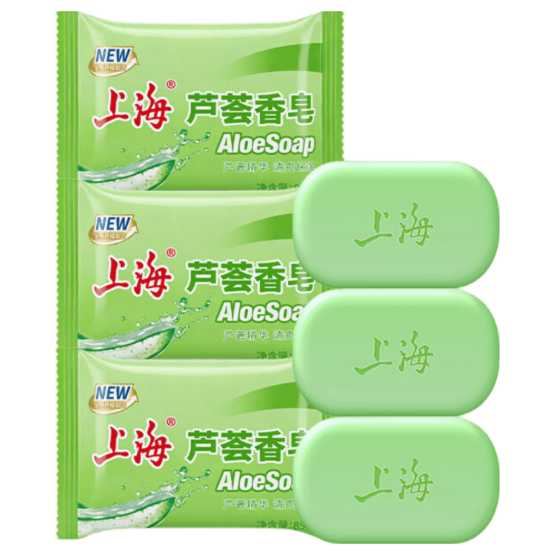 上海香皂芦荟皂沐浴洗脸肥皂85g×3块 3.9元 - 86线报