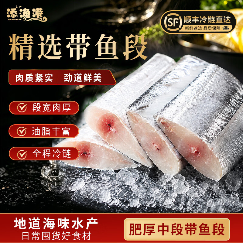 添渔港冷链舟山带鱼精品带鱼4-6cm中段5斤净重 89元 - 线报酷