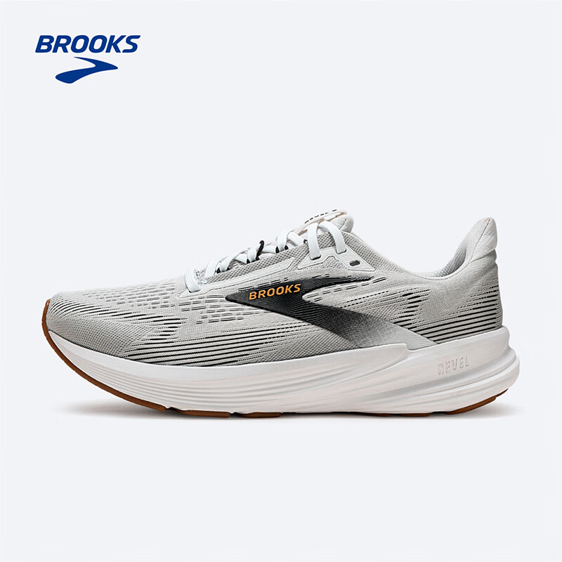 BROOKS Revel 狂欢 8跑鞋男女缓震支撑运动鞋跑步男款白色/黑色/橡木黄 433元 - 86线报