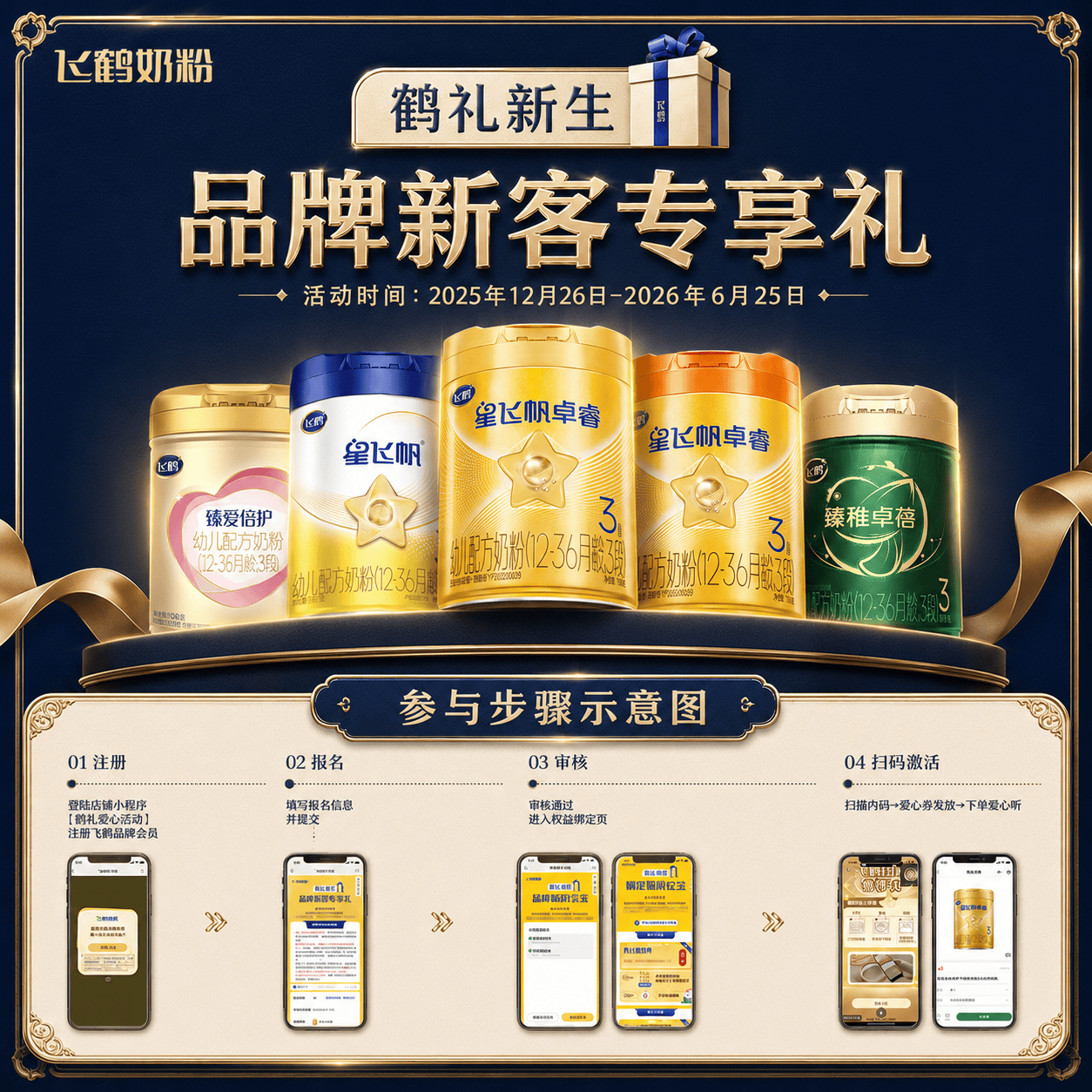 飞鹤臻爱倍护3段900g*6罐 920元 - 86线报