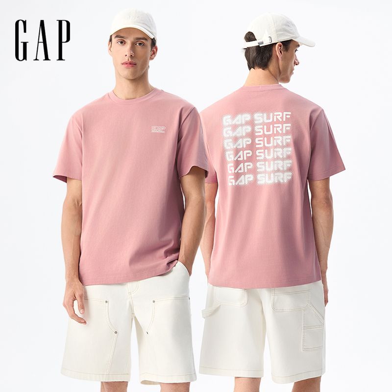 Gap纯棉印花Logo圆领短袖T恤 42.21元 - 线报酷