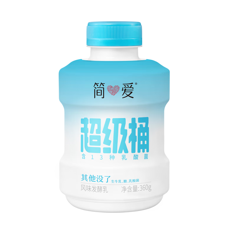 简爱风味超级桶酸奶桶装低温发酵乳原味360g×4 43.66元 - 86线报 简爱风味超级桶酸奶桶装低温发酵乳原味360g×4 43.66元 - 86线报