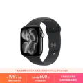 Apple Watch Series 11 智能手表 GPS版 46mm 亮黑色铝金属表壳 黑色运动型表带 S/M 券后1996.65元 图片 2