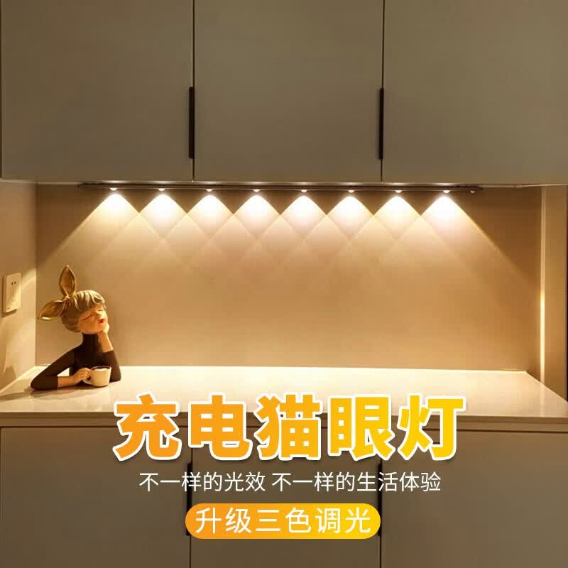 以典薄智能人体感应led灯充电式长条波纹灯猫眼感应灯山80cm人体感应款 20.2元 - 线报酷