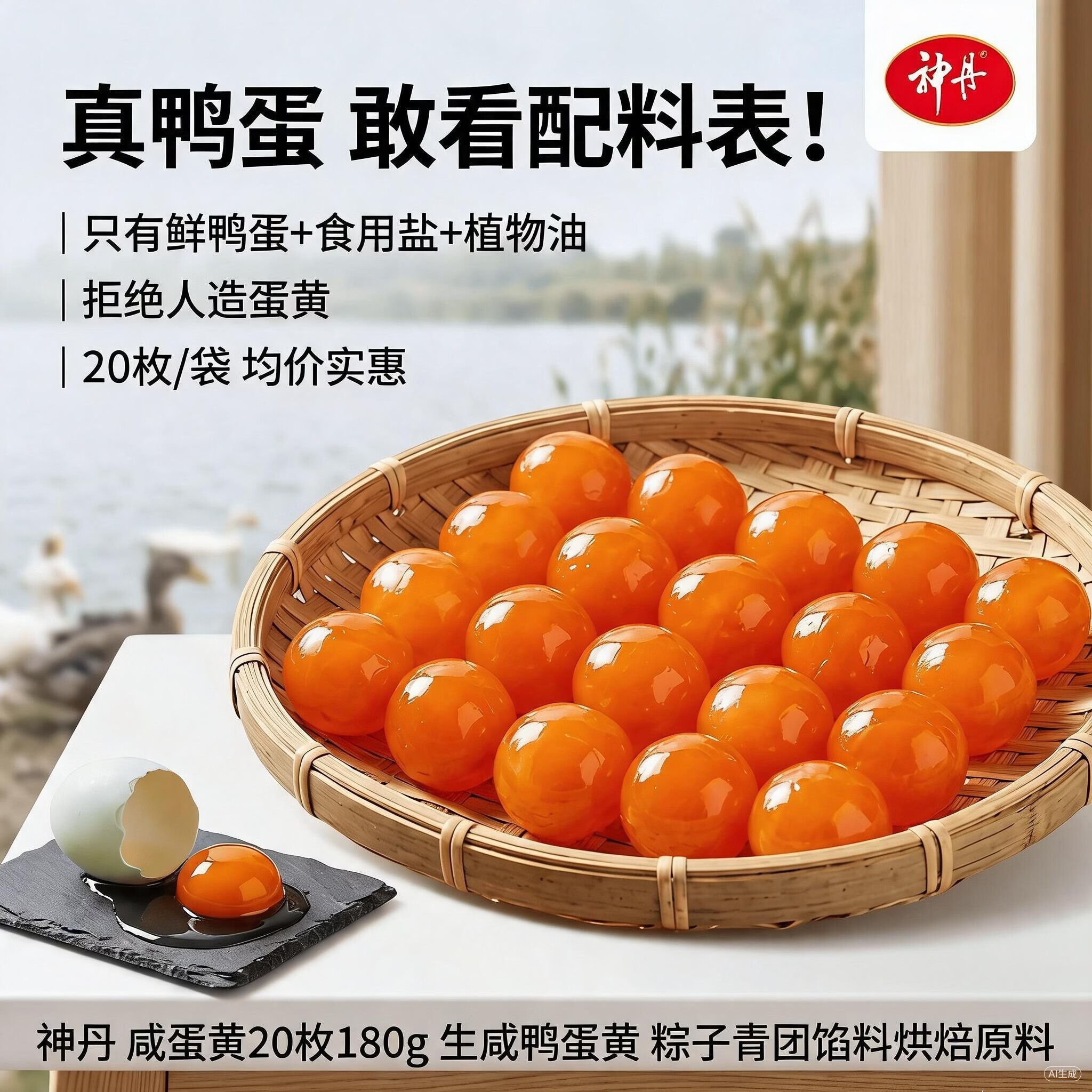 神丹咸鸭蛋黄20枚180g 27.9元 - 86线报