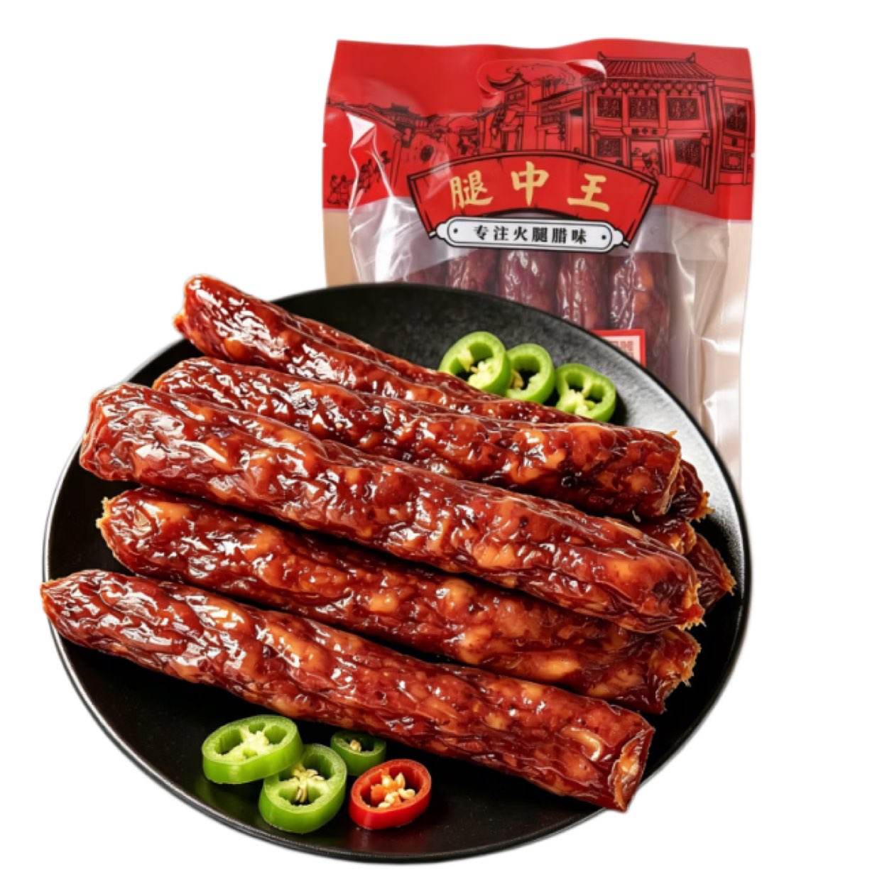 腿中王川味双椒麻辣腊肠500g 19.95元 - 86线报