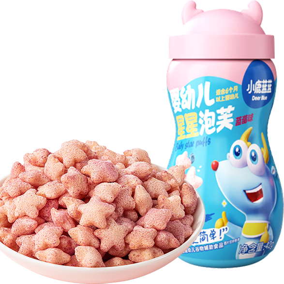 小鹿蓝蓝婴幼儿星星泡芙蓝莓味42g 5.57元 - 86线报