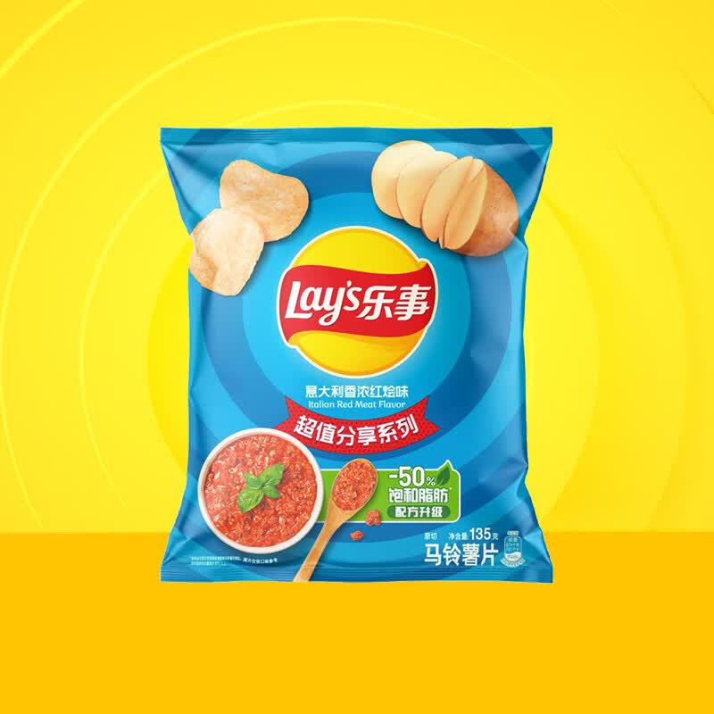 乐事超值分享系列马铃薯片意大利香浓红烩味135g 8.28元 - 86线报