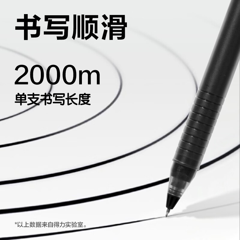 得力巨能写MAX拔帽中性笔0.5mm黑色10支 3.95元 - 线报酷