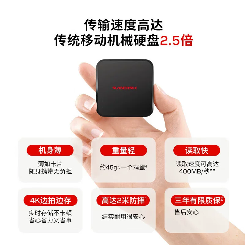 闪迪精灵移动固态硬盘1TB 600MB/s读速 757.02元 - 86线报 闪迪精灵移动固态硬盘1TB 600MB/s读速 757.02元 - 86线报