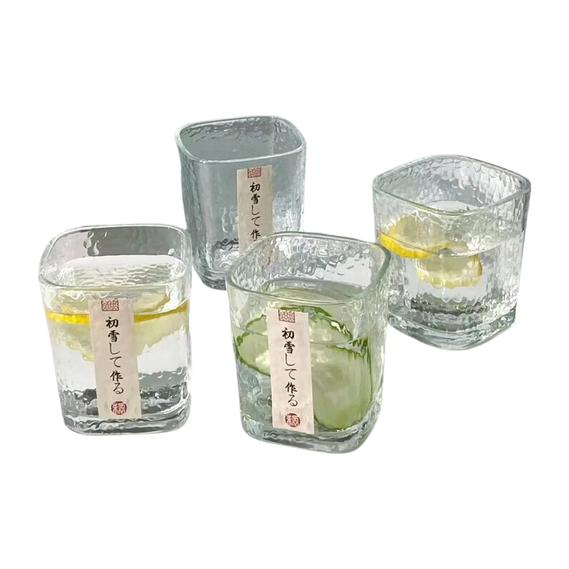 日式锤纹玻璃冷水壶套装一壶四杯 7.97元 - 86线报