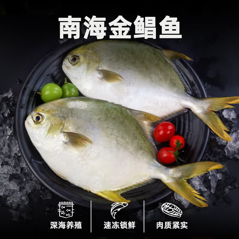 UNIVERSAL 南海金鲳鱼净重700g/2条BAP认证深海鱼类海鲜家庭聚餐 - 86线报