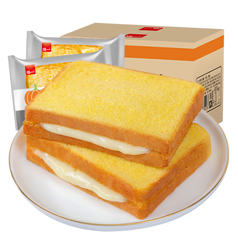 泓一坚果厚切吐司面包南瓜味400g学生早餐代餐 6.5元 - 86线报