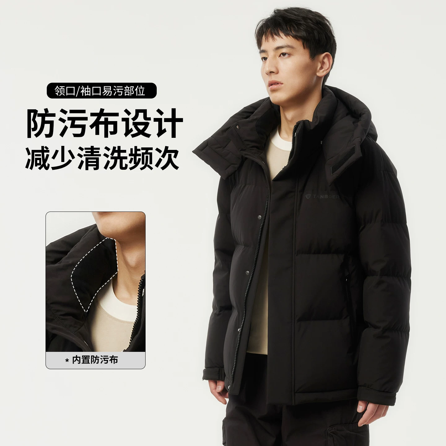 坦博尔可脱卸帽男士羽绒服 359.58元 - 86线报