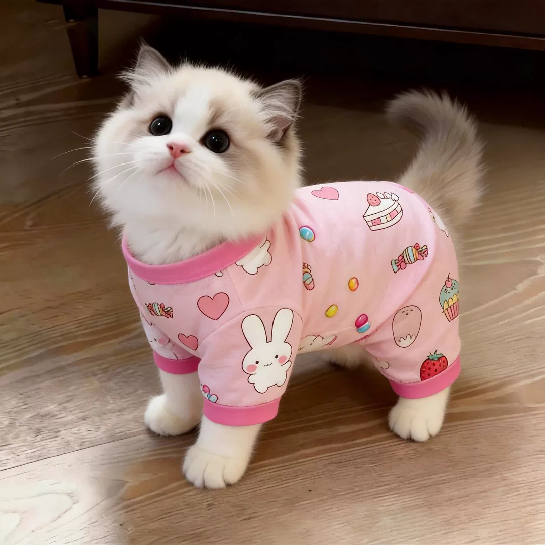 雪狮猫咪衣服薄款透气空调服防掉毛牛油果家居服饰夏天狗狗睡衣凉凉衣 5.78元 - 线报酷