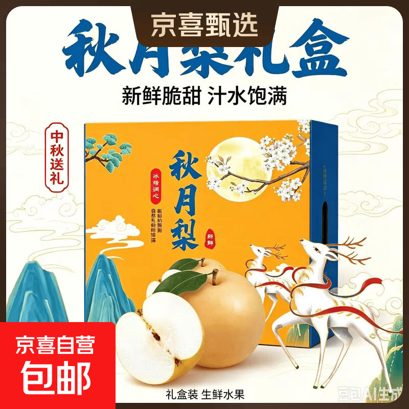爆甜秋月梨冰糖蜜梨新鲜当季水果整箱包邮现摘水果秋月梨带箱5斤单果200g起(净重4.5斤+) - 86线报 爆甜秋月梨冰糖蜜梨新鲜当季水果整箱包邮现摘水果秋月梨带箱5斤单果200g起(净重4.5斤+) - 86线报