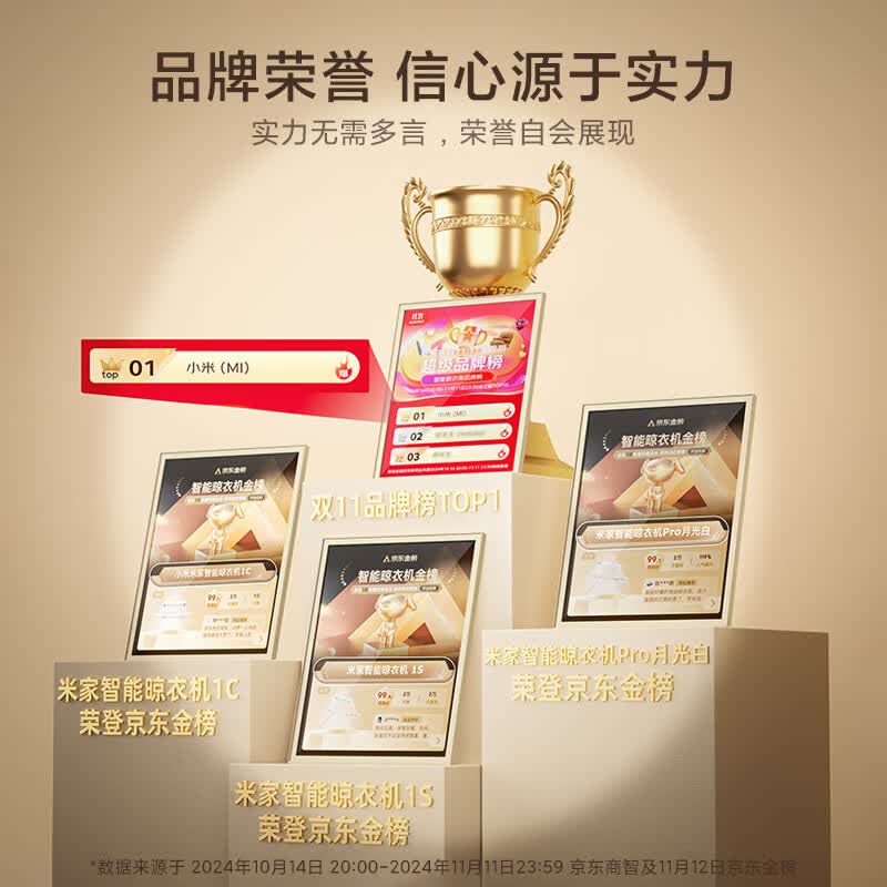 米家Pro智能电动晾衣架2.2m月光白 777.75元 - 86线报