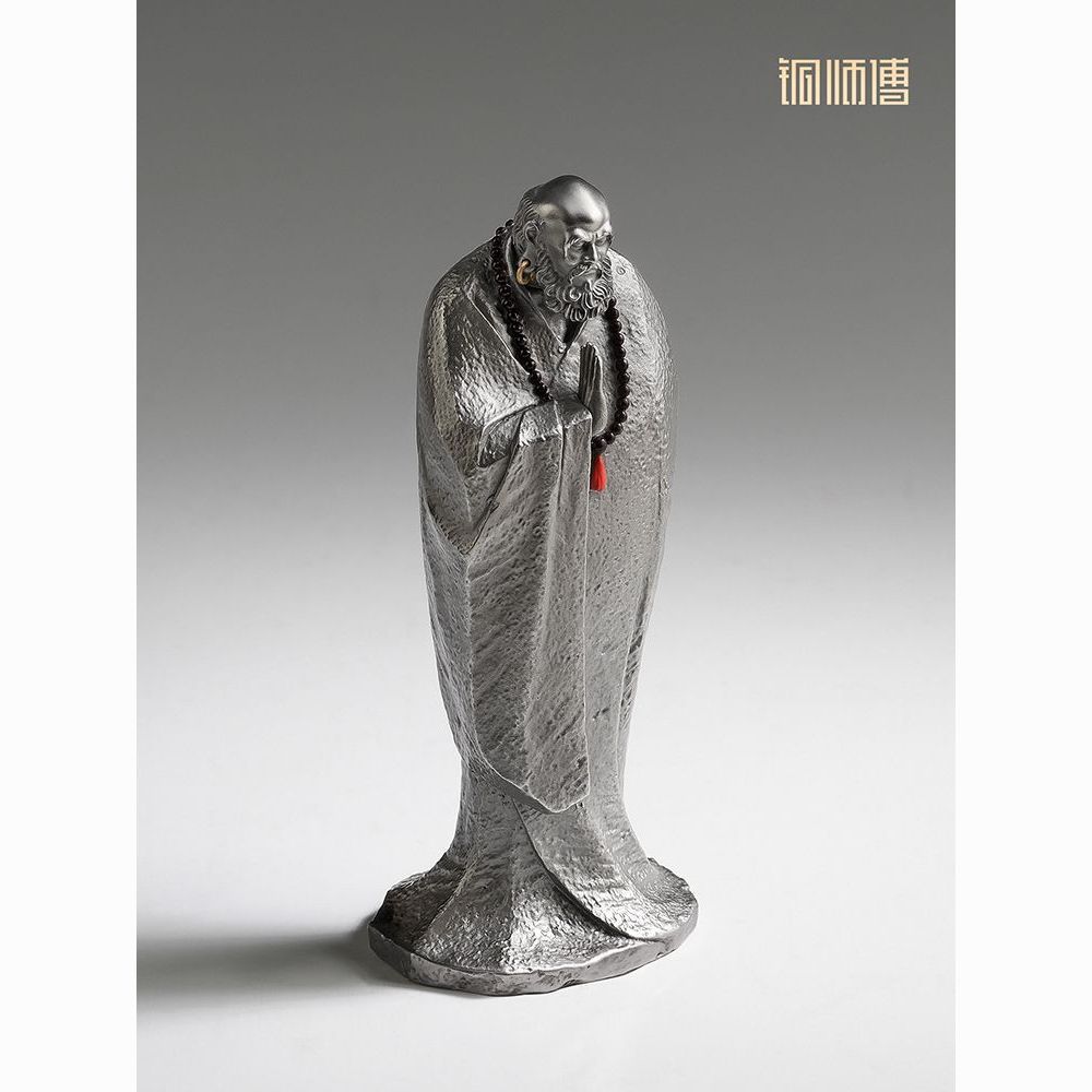 铜师傅达摩祖师客厅桌面白铜禅意摆件 193元 - 线报酷