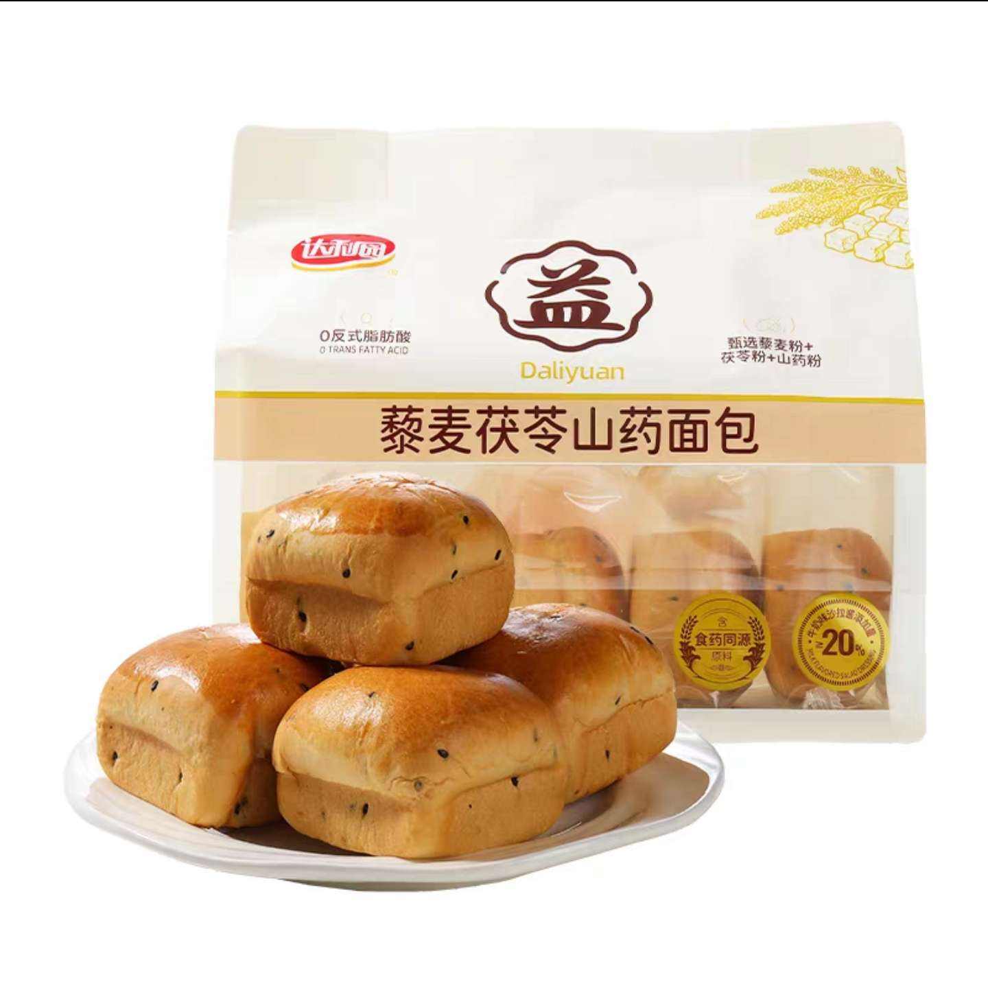 达利园藜麦茯苓山药面包210g35g×6枚 6.69元 - 86线报