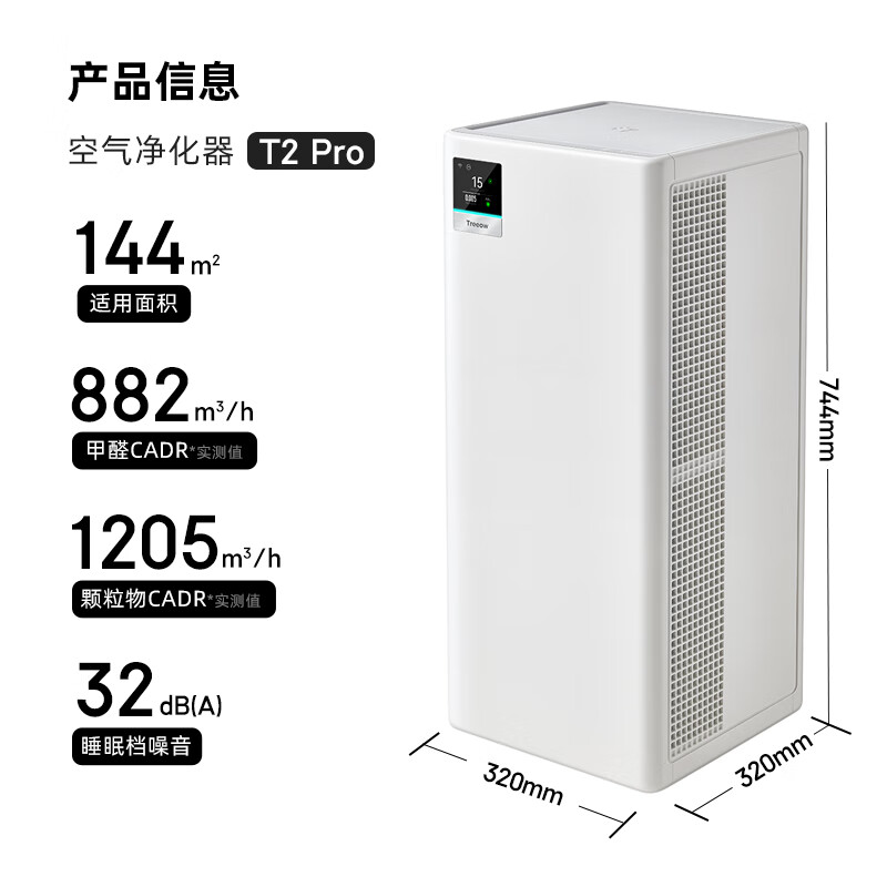 Treeow T2Pro除甲醛空气净化器 1572.83元 - 86线报