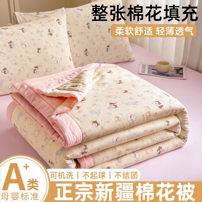 A类双层纱新疆棉花夏凉被子150x200cm 59元 - 86线报