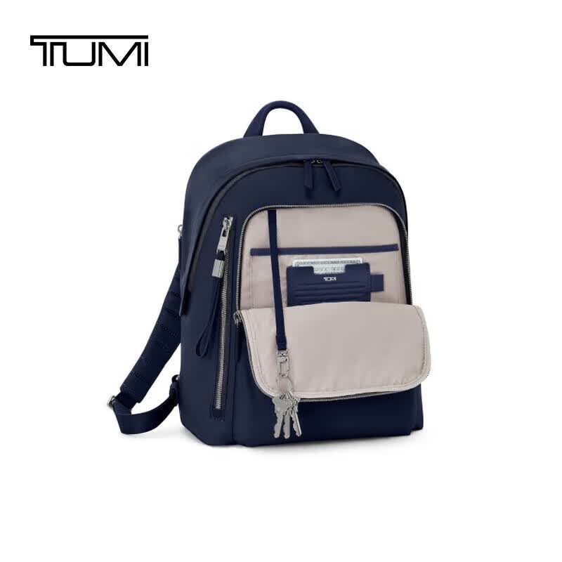 TUMI Voyageur女士双肩包出游旅行黑色百搭日常通勤背包 靛蓝色/0196601IDG - 86线报