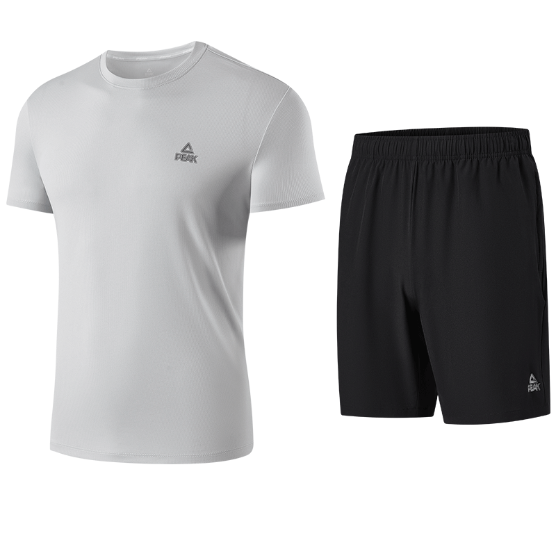 匹克速干运动套装男夏季跑步休闲羽毛球服两件套DF152020 58.99元 - 86线报