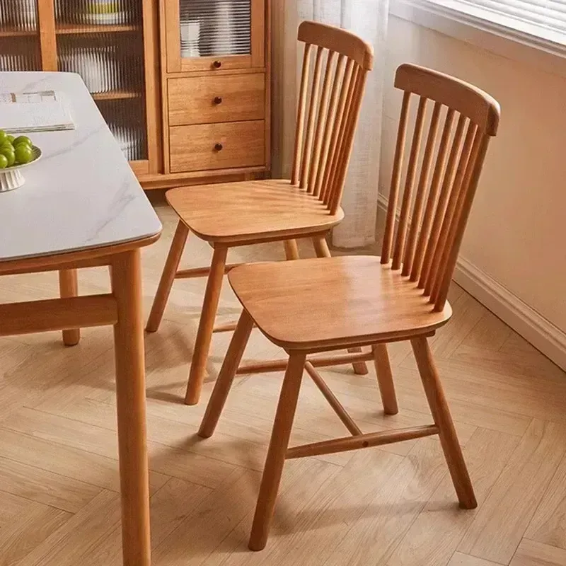 OLOEY实木餐椅家用餐厅餐桌椅子书桌靠背椅2把 108.3元 - 86线报