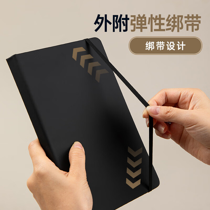 齐心商务经典硬皮面笔记本25K120张办公记事本会议日记办公A5黑色C5902/EC507新老随机 - 86线报