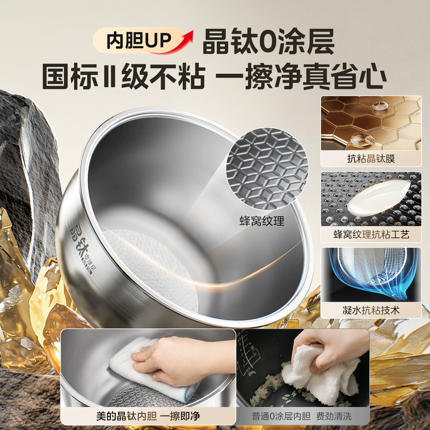 美的MB-HC4050S 0涂层内胆 4L 电饭煲 273.84元 - 线报酷