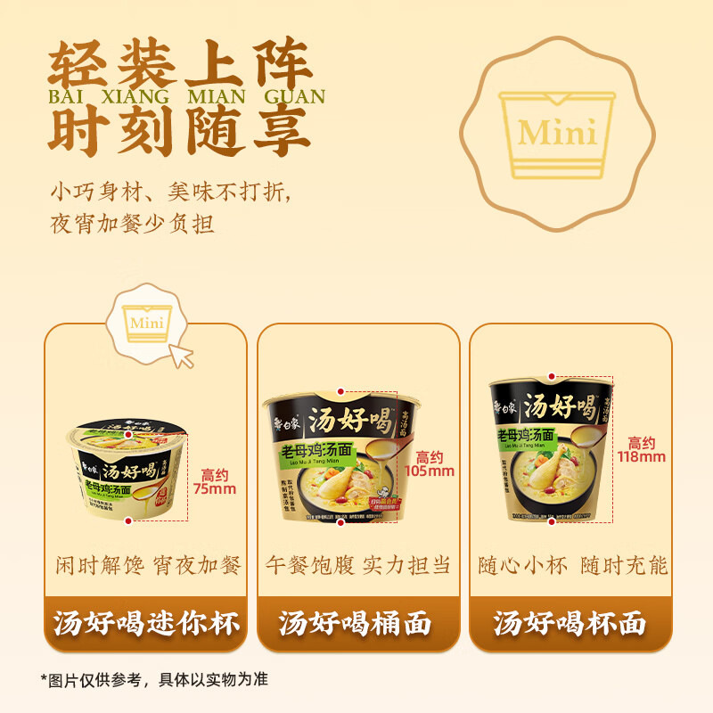 白象汤好喝方便面4口味混装12杯装 19.8元 - 86线报
