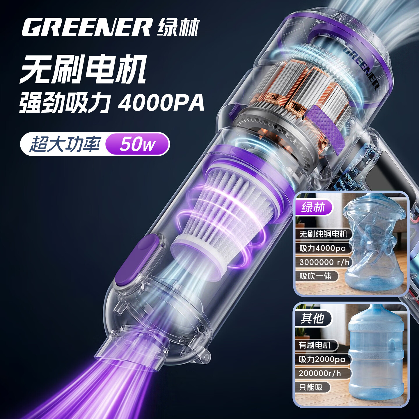 绿林吹吸一体涡轮风扇无线便携式鼓风机 96.03元 - 86线报
