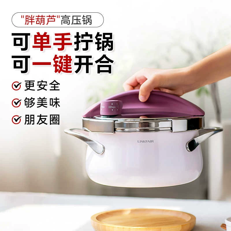 凌丰304不锈钢压力锅20cm3升圣罗兰红 399元 - 86线报