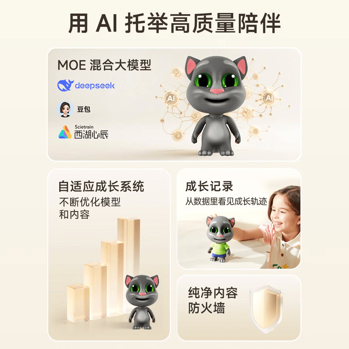 会说话的汤姆猫AI玩具童伴机器人2年 1274.23元 - 美泡泡 会说话的汤姆猫AI玩具童伴机器人2年 1274.23元 - 美泡泡